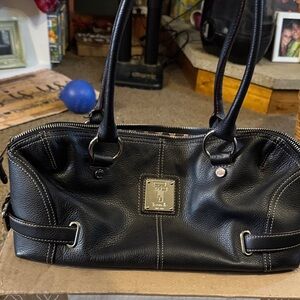 Tignanello Black Leather Shoulder Bag